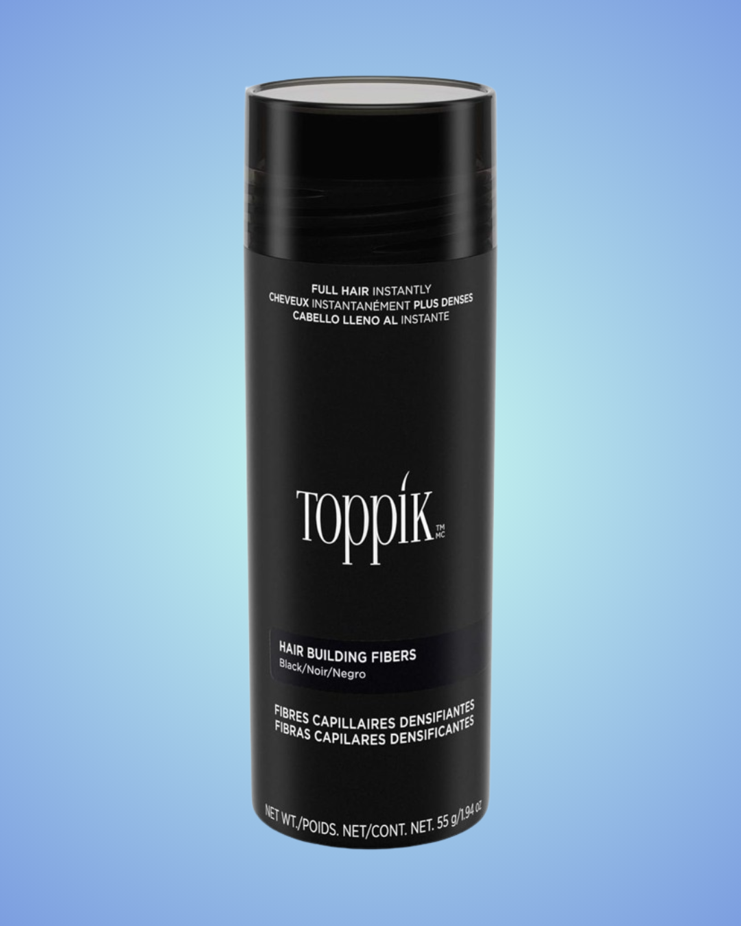 Toppik Hair Building Fibers with Premium Keratin Fibers Conceals Hair Thinning and Hair Loss for Fuller, Black