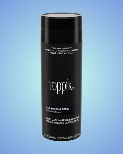Toppik Hair Building Fibers with Premium Keratin Fibers Conceals Hair Thinning and Hair Loss for Fuller, Black